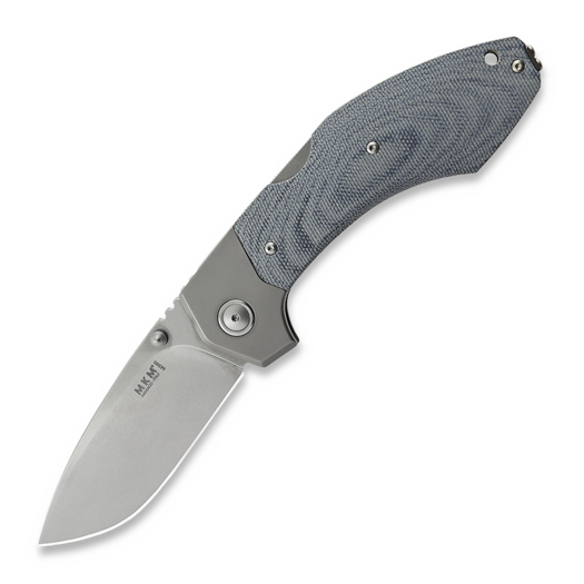 มีดพับ MKM Knives Hero - Stonewashed - Denim Micarta, น้ำเงิน MKHR-DCT