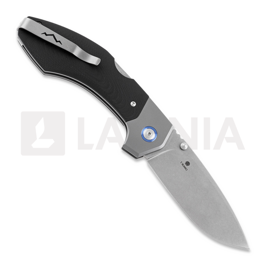 MKM Knives Hero - Stonewashed - G10 kääntöveitsi, musta MKHR-GTBK