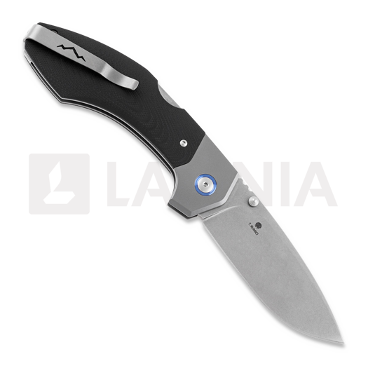 MKM Knives Hero - Stonewashed - G10 sulankstomas peilis, juoda MKHR-GTBK