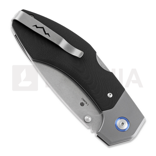 MKM Knives Hero - Stonewashed - G10 k&auml;&auml;nt&ouml;veitsi, musta MKHR-GTBK