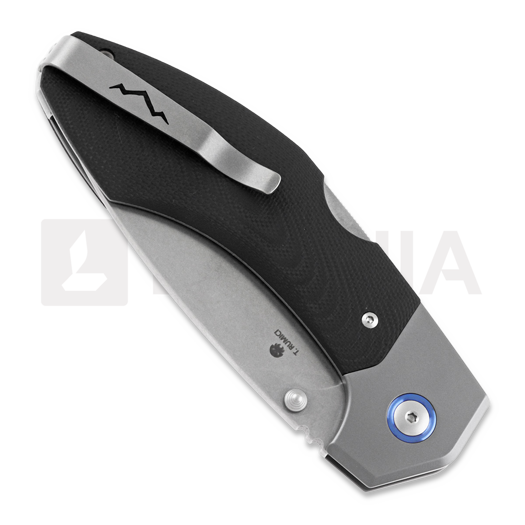 MKM Knives Hero - Stonewashed - G10 sulankstomas peilis, juoda MKHR-GTBK