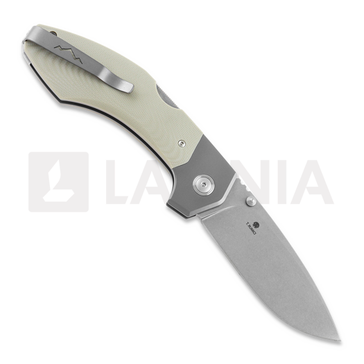 MKM Knives Hero - Stonewashed - G10 sulankstomas peilis, tan MKHR-GTTN