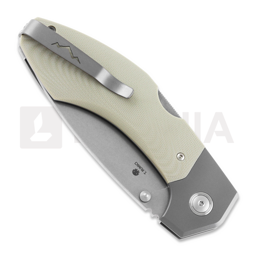 MKM Knives Hero - Stonewashed - G10 sulankstomas peilis, tan MKHR-GTTN