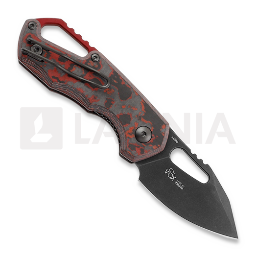 MKM Knives Isonzo Clip Point BW sulankstomas peilis, Lava Flow CF MKFX03-3CLD