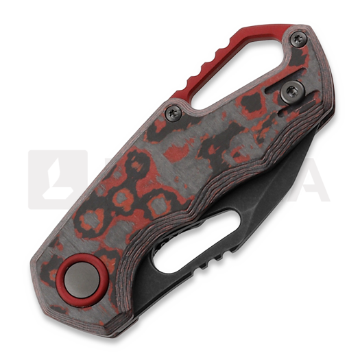 MKM Knives Isonzo Clip Point BW sulankstomas peilis, Lava Flow CF MKFX03-3CLD