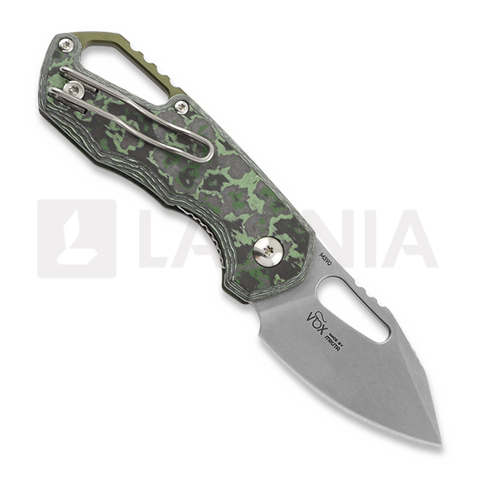 MKM Knives Isonzo Clip Point SW sulankstomas peilis, Jungle Wear CF MKFX03-3CJ
