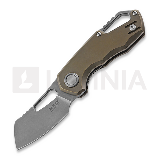 Складной нож MKM Knives Isonzo M390 Cleaver, bronze anodized titanium MKFX03M-2TBR