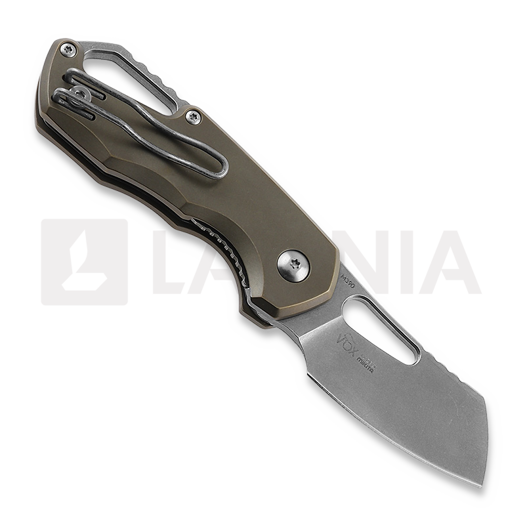 MKM Knives Isonzo M390 Cleaver sulankstomas peilis, bronze anodized titanium MKFX03M-2TBR