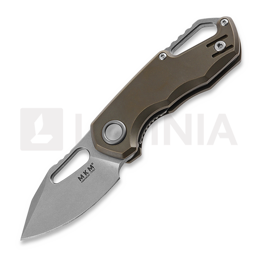 MKM Knives Isonzo M390 Clip Point folding knife, bronze anodized titanium MKFX03M-3TBR