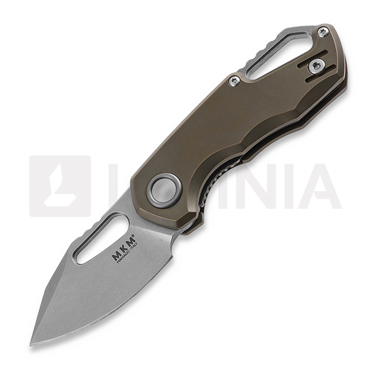 Saliekams nazis MKM Knives Isonzo M390 Clip Point, bronze anodized titanium MKFX03M-3TBR