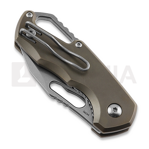 MKM Knives Isonzo M390 Clip Point kääntöveitsi, bronze anodized titanium MKFX03M-3TBR