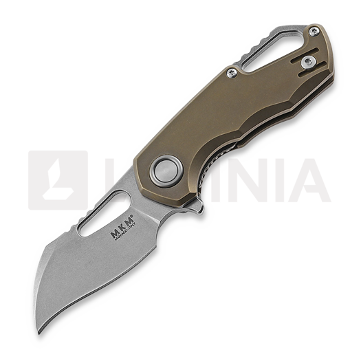 Складной нож MKM Knives Isonzo M390 Hawkbill, bronze anodized titanium MKFX03M-1TBR