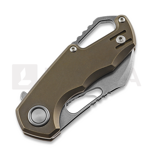MKM Knives Isonzo M390 Hawkbill sulankstomas peilis, bronze anodized titanium MKFX03M-1TBR