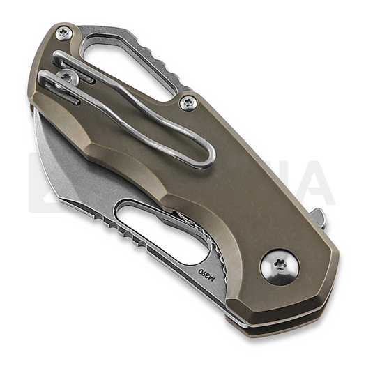 MKM Knives Isonzo M390 Hawkbill kääntöveitsi, bronze anodized titanium MKFX03M-1TBR