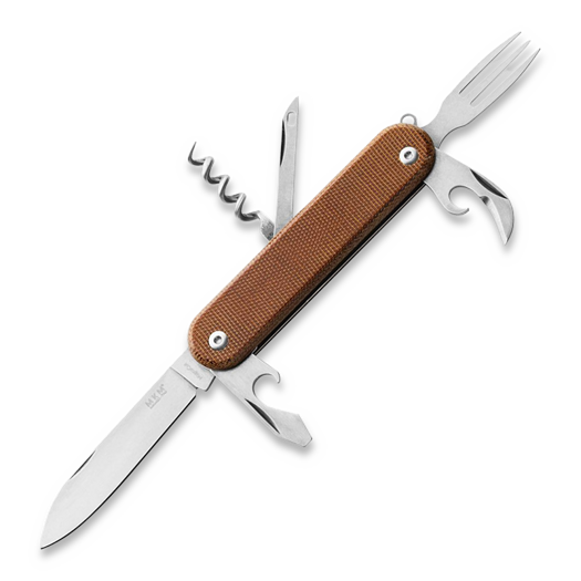 MKM Knives Malga 6 - MagnaCut - Nnatural Canvas Micarta multiverktøy MKMP06MAG-NC