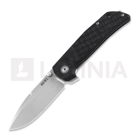 Navalha MKM Knives Maximo, Black canvas micarta MKMM-BCT