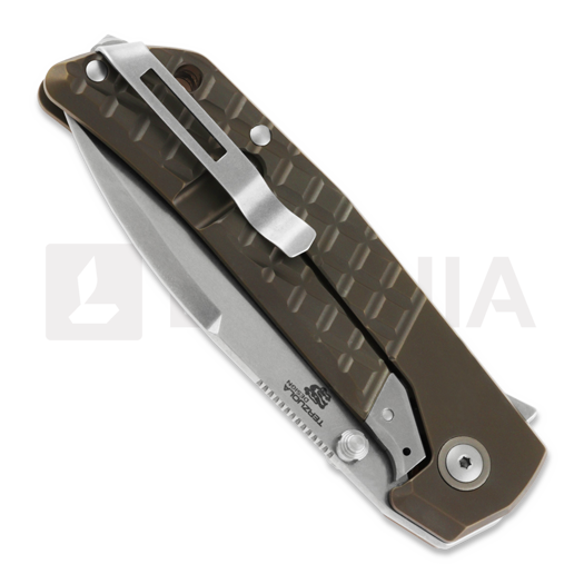 MKM Knives Maximo sulankstomas peilis, Bronze titanium MKMM-TBR