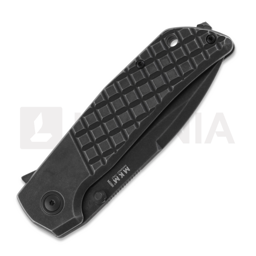 MKM Knives Maximo sulankstomas peilis, Dark stonewash titanium MKMM-TDSW