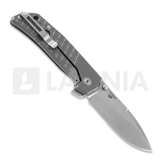 MKM Knives Maximo sulankstomas peilis, Green canvas micarta MKMM-GCT