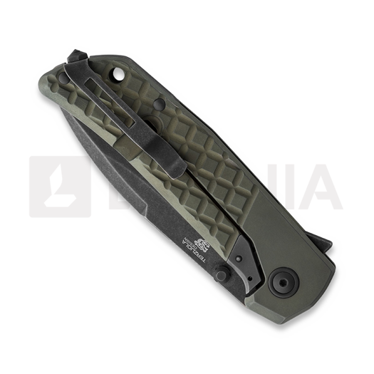 MKM Knives Maximo k&auml;&auml;nt&ouml;veitsi, OD green anodized titanium MKMM-TGRD