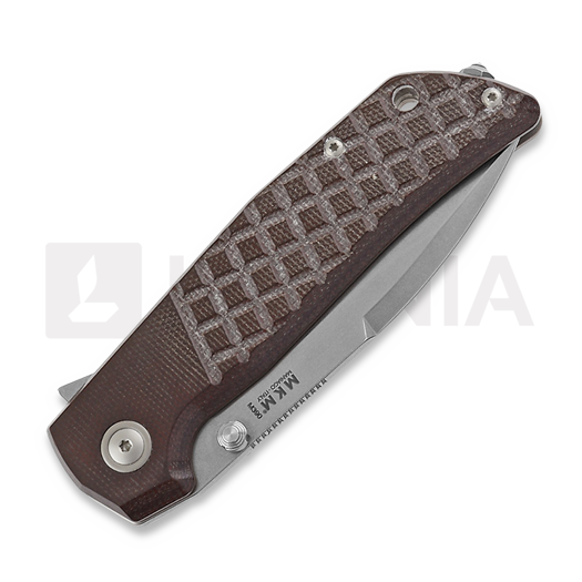 MKM Knives Maximo SW sulankstomas peilis, Burgundy canvas micarta MKMM-BUCT