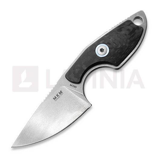 Nóż na szyję MKM Knives Mikro 1 - Stonewashed - Carbon Fiber MKMR01-CF