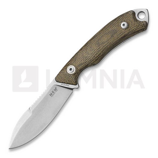 MKM Knives Pocket Tango 1 刀, Green Canvas Micarta MKPT1-GC