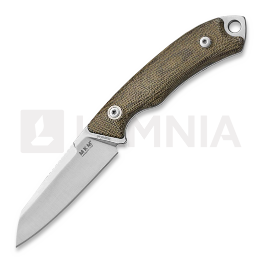 MKM Knives Pocket Tango 2 סכין, Green Canvas Micarta MKPT2-GC