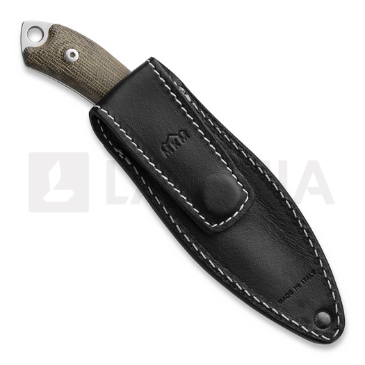 MKM Knives Pocket Tango 2 kniv, Green Canvas Micarta MKPT2-GC