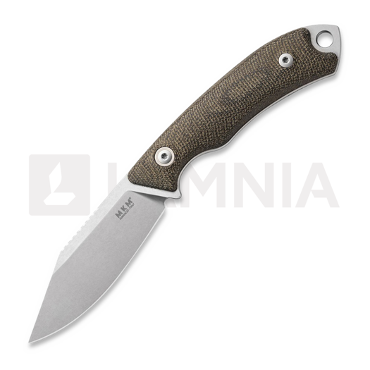 Нож MKM Knives Pocket Tango 4 - Stonewash - Canvas Micarta, зелен MKPT4-GC