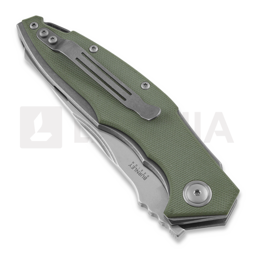 MKM Knives Raut front flipper folding knife, green MKVP01GFGR