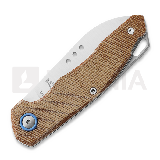 MKM Knives Root sulankstomas peilis, Natural Canvas Micarta MKRT-NC