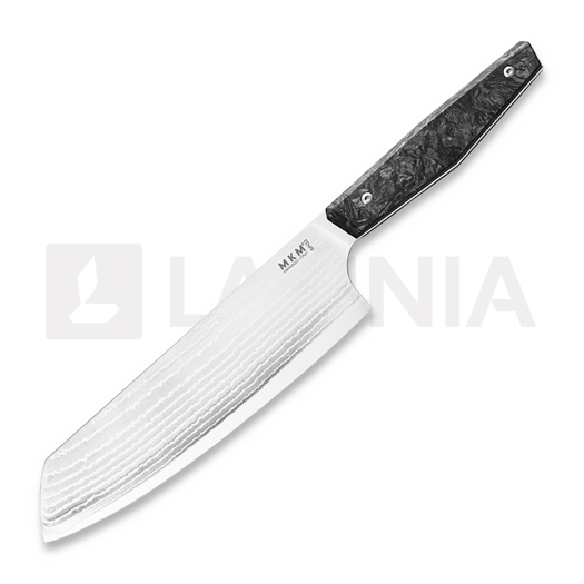 Couteau de cuisine MKM Knives Santoku - Takefu Damascus - Dark Matter CF MKPRSA-CFD