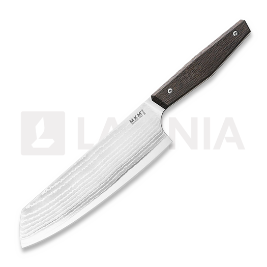MKM Knives Santoku - Takefu Damascus - Raindrop Gold CF סכין מטבח MKPRSA-CFRG