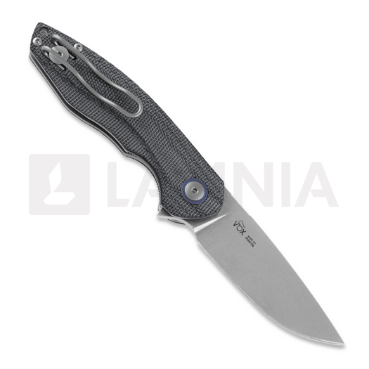 MKM Knives Timavo sulankstomas peilis, Black canvas micarta MKVP02-BC