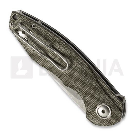 MKM Knives Timavo 折叠刀, green canvas micarta MKVP02-GC