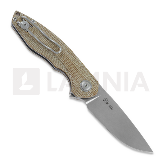MKM Knives Timavo kääntöveitsi, natural canvas micarta MKVP02-NC