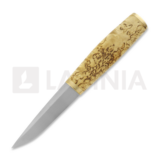 ML Custom Knives CPM Magnacut, stab. curly birch