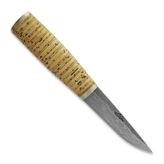 ML Custom Knives Damascus Puukko, Birch Bark