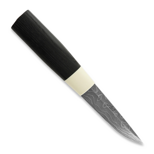 ML Custom Knives Damascus Puukko, Bog Oak/Elforyn