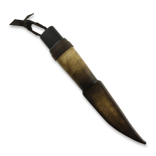 ML Custom Knives Damascus Puukko, Suotammi/Elforyn