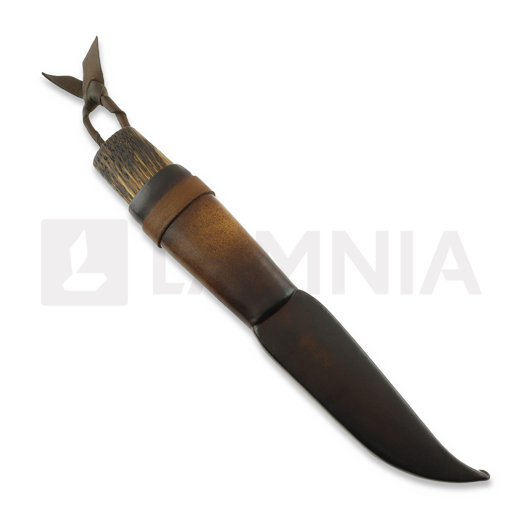 ML Custom Knives Maasep&auml;n puukko, poltettu tammi