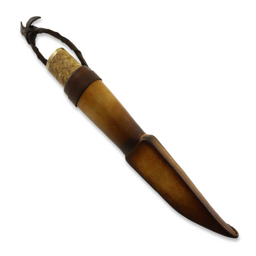 ML Custom Knives Magnacut Puukko, Stabilized Curly Birch