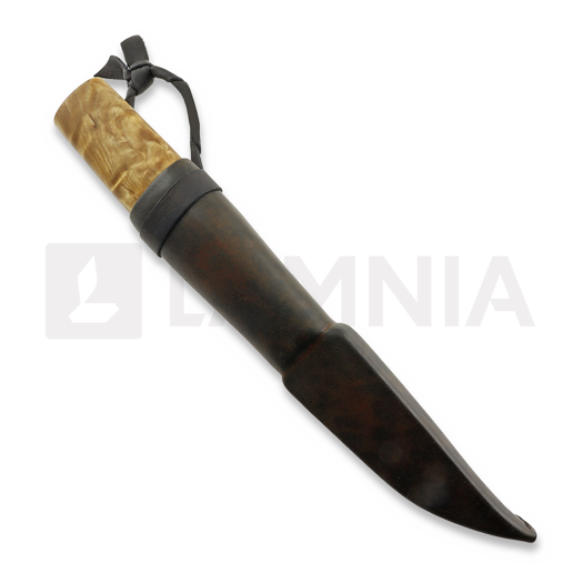 ML Custom Knives Magnacut Puukko, stabiloitu visa, poronsarvi