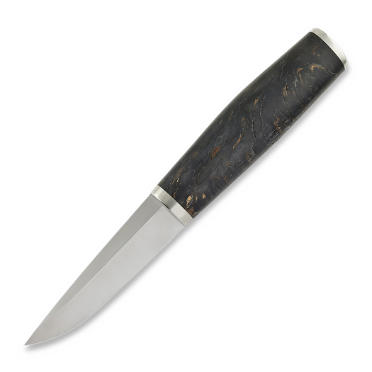 ML Custom Knives Puukko, CPM Magnacut, stained curly birch