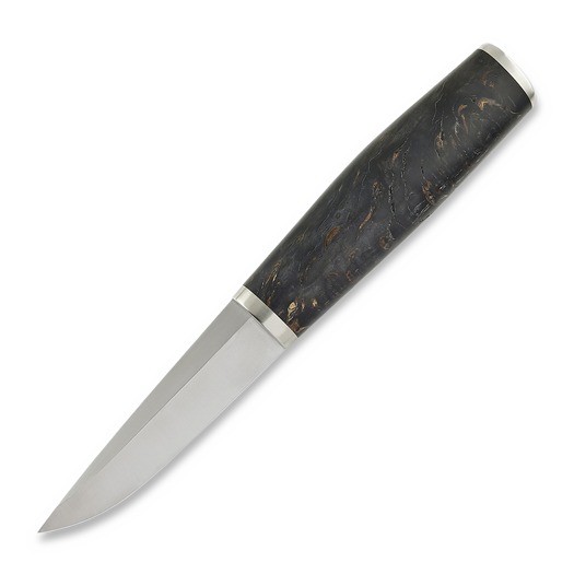 ML Custom Knives Puukko, CPM Magnacut, stained curly birch