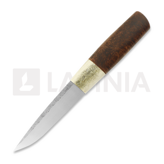 ML Custom Knives Utility Puukko, horn-curly birch