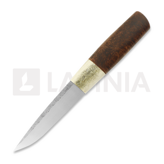 ML Custom Knives Utility Puukko, horn-curly birch