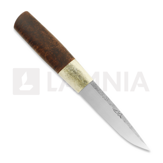 ML Custom Knives Utility Puukko, horn-curly birch