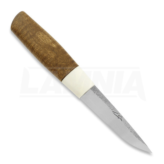 ML Custom Knives Utility Puukko, horn-flame maple
